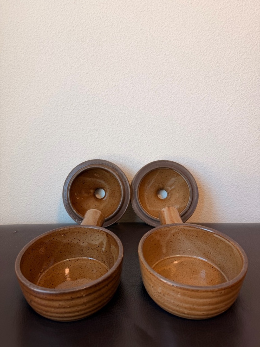 Stoneware Covered Bowl in Speckled Tan Glaze - Picture 2 of 5